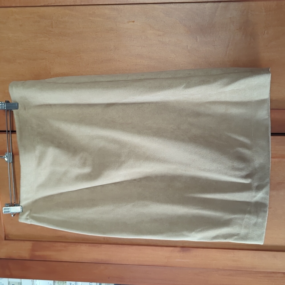 New Philosophy Pull On Tan Beige Pencil Skirt Large